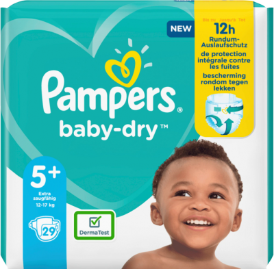 Pampers - Baby-Dry - Einzelpack mit 29 Windeln - Größe 5+